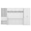 Lit escamotable double avec placard, tiroirs et tablettes