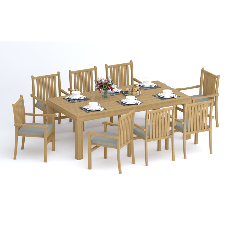 Ensemble repas extérieur pour 8 personnes L 86 po Angarano