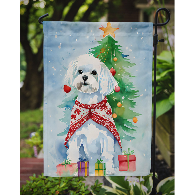 Polyester double face Noël, H 15,5 po x l 11,25 po