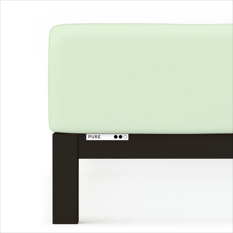 Jersey elastane fitted sheet PURE for box spring 100% organic cotton, Green Light, L 140x200cm - 160x220cm