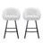 Absalom Modern Swivel Upholstered 26.6" Sherpa Counter Stool with Metal Frame-839629862-830356935