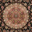 Tapis oriental en laine Royal Kerman ivoire / brun / noir-5775518