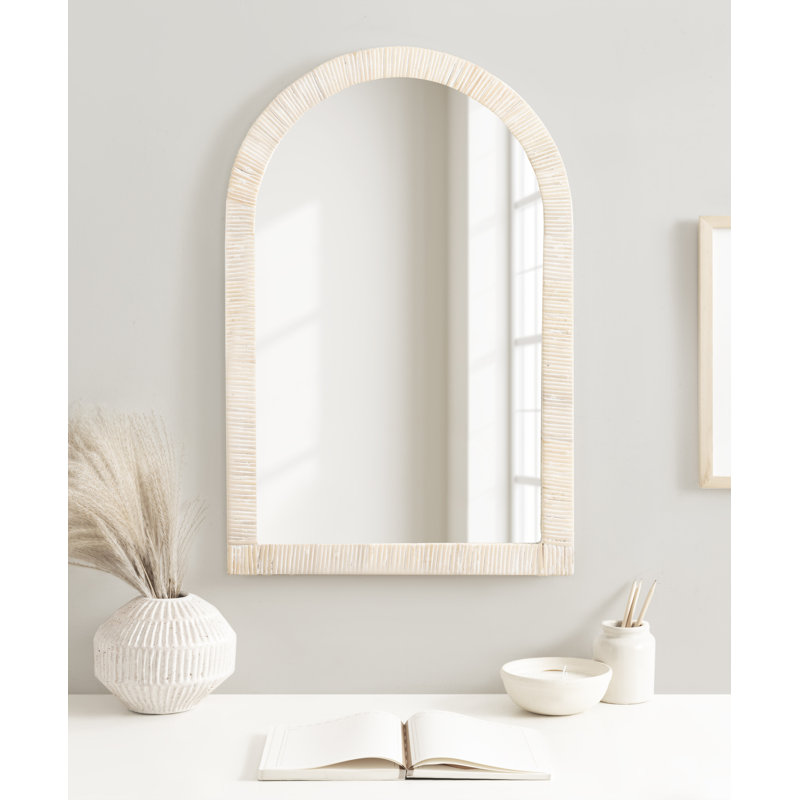 Miroir mural Ashwini, H 30 po x l 20 po, Blanc