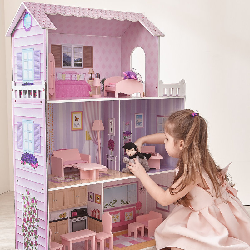 Teamson Kids Dreamland Tiffany 3-Story Dollhouse for 12" Dolls