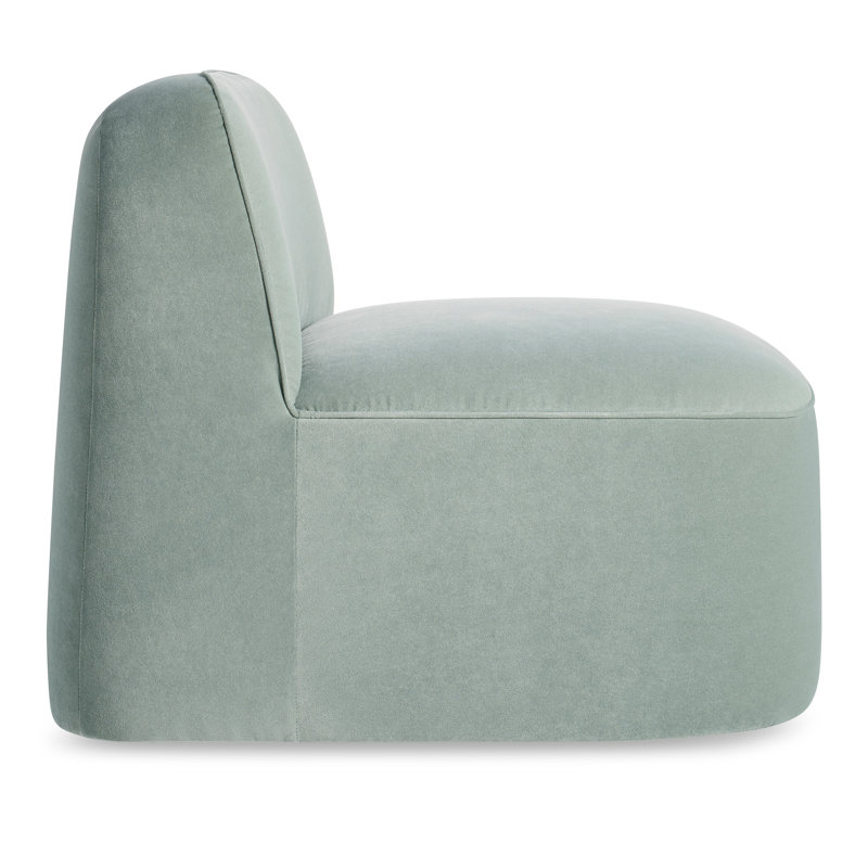 Looksee Swivel Side Chair, Breezy Blue Velvet