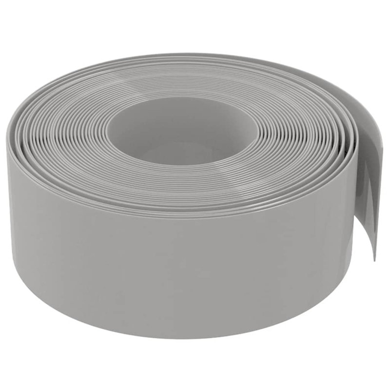 Ensemble de 3 bordures de jardin en polyéthylène noir 32,8 pi 5,9 po Vidaxl, Gris, H 2,9 pi x l 0,4 pi