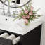 Meuble-lavabo noir de 36 po avec une porte à fermeture douce et trois tiroirs (profond, peu profond et long). Unité de rangement moderne.-1298764918