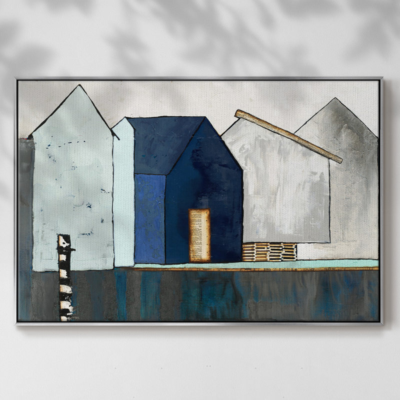 «Empty Village», reproduction d'art sur toile, H 27 po x l 41 po x P 2 po, Argent
