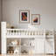 Lit mezzanine peu encombrant avec tablettes de rangement, tête de lit avec lumière DEL-1497572984-1497572987