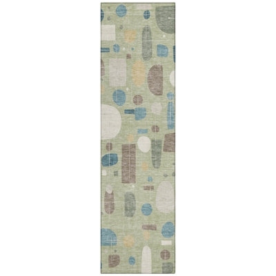 Machine Washable Indoor/Outdoor Juliet ACN2393 Mid-Century Modern Rug
