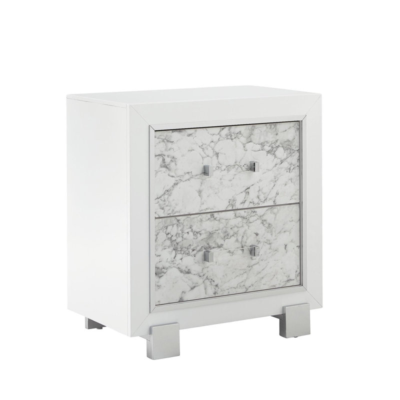 Table de chevet SKYE MARBLE WHITE