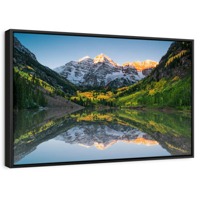 Reproduction sur toile Ottos Maroon Bells Lake Sunshine