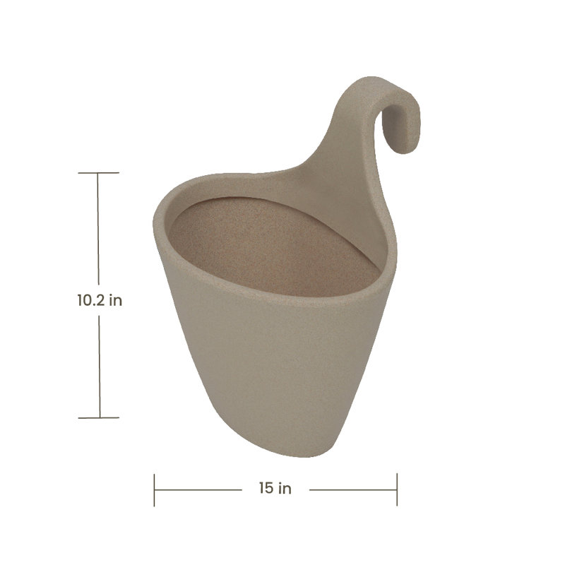Voicu Railing Planter, 2, Beige