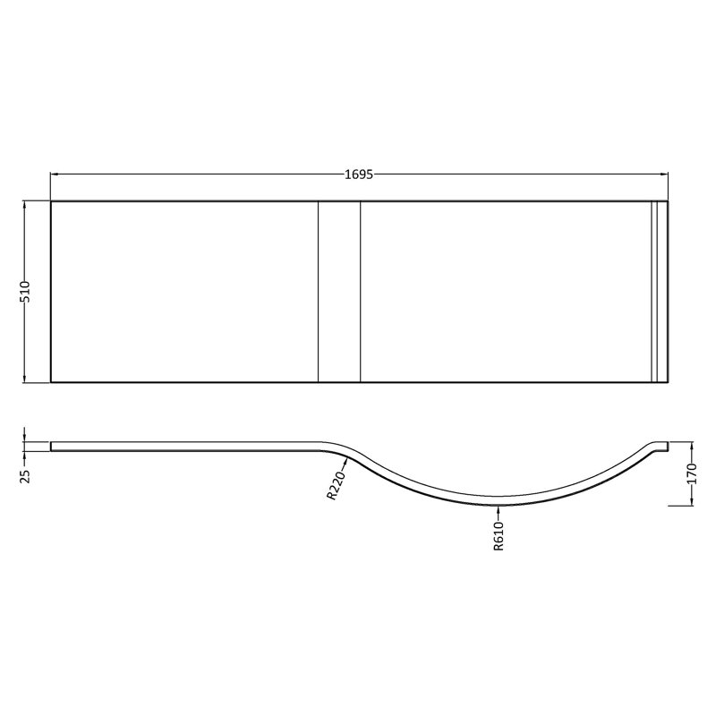 Shower Bath Front Panel