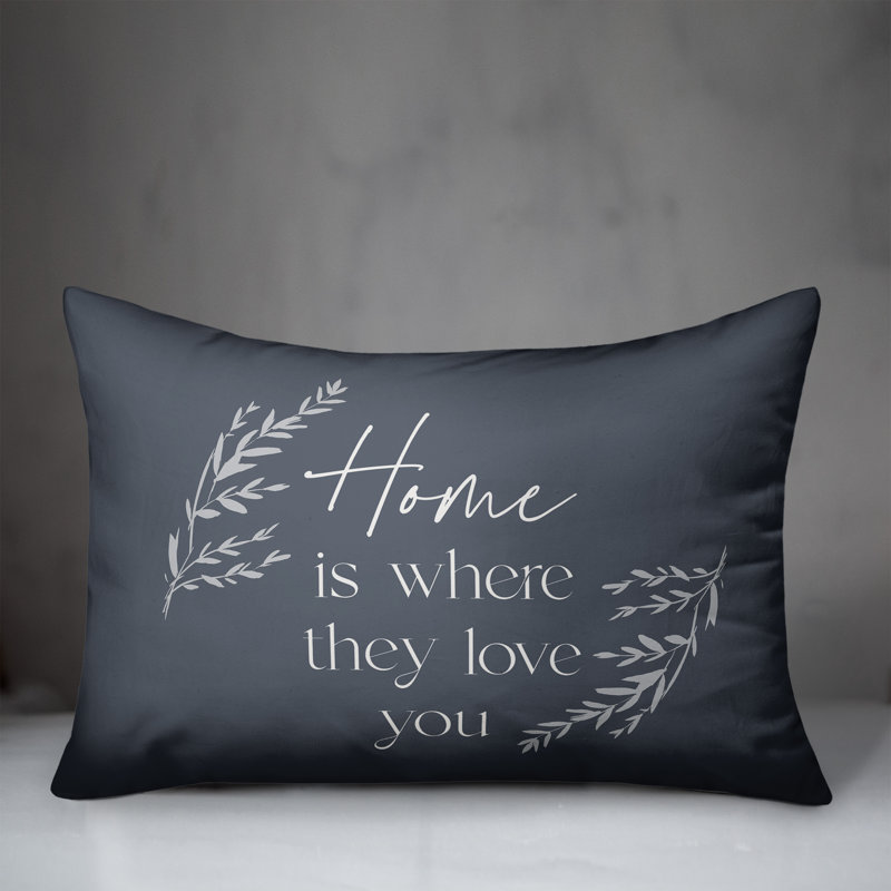 Coussin décoratif intérieur / extérieur en polyester , H 14 po x l 20 po, Ardoise