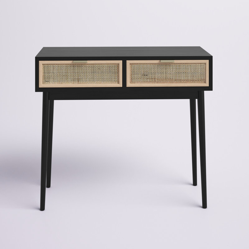 34.5'' Console Table, Black/Oak