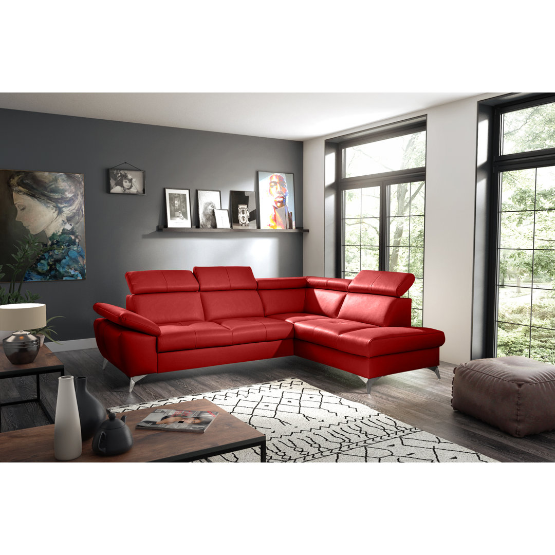 Ecksofa Niagara mit Bettfunktion aus Echtleder