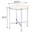 Table de bout en chêne blanc et chrome avec base en forme de X
