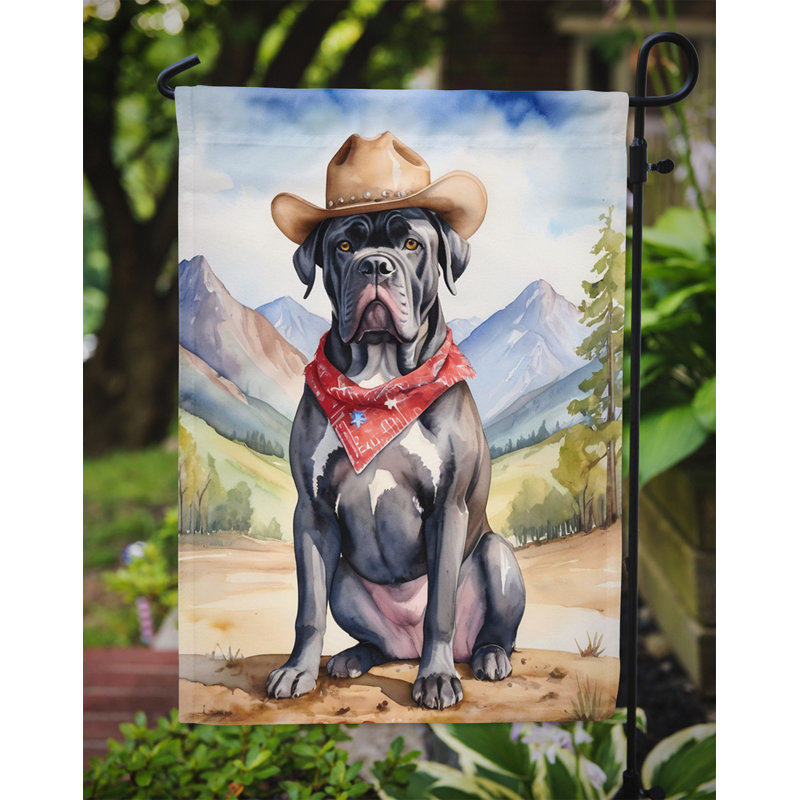 Drapeau Cowboy Welcome Garden, Cane corso