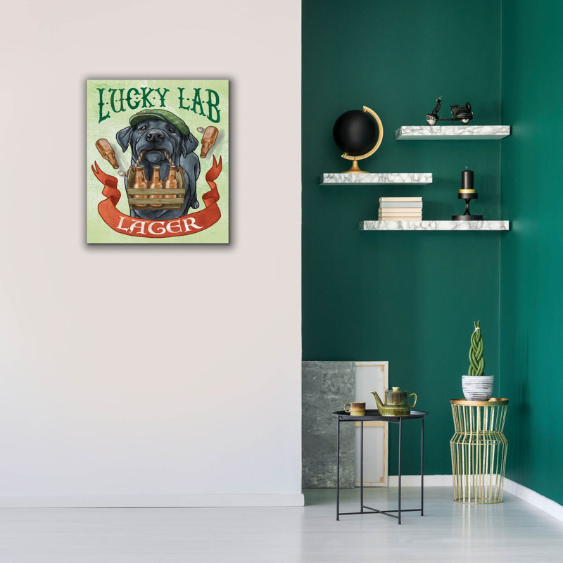 «Beer Dogs 5» par Mary Urban, art mural sur toile, 12 po x 16 po, H 30 po x l 26 po x P 1,5 po