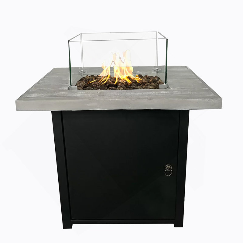 Foyer de table au propane en béton renforcé de fibres