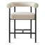 24 po. Tabourets de comptoir modernes 24 po., Tabourets de bar rembourrés avec structure en métal noir et repose-pieds pour îlot de cuisine