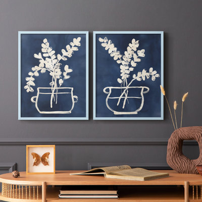 Vessel on Indigo I-Premium Framed Print -Ready to Hang - No Nails Required - No Nails Required