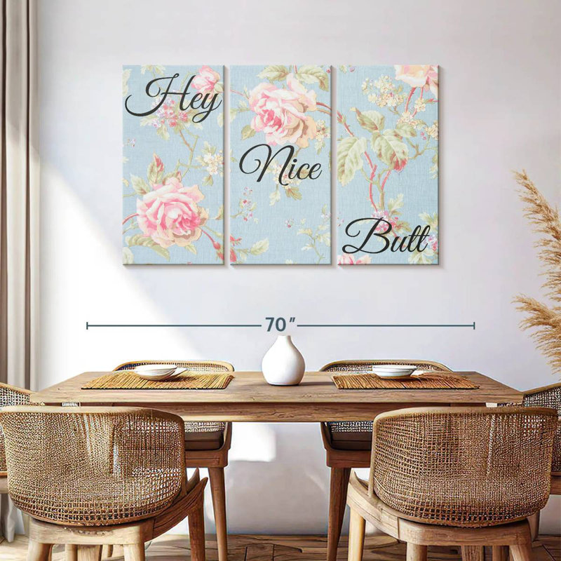 Ketti Hey Nice Butt Typography, 36" H x 57" W