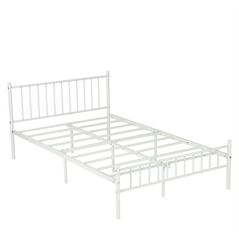 Antolina Metal Bed, Small Double (4'), White
