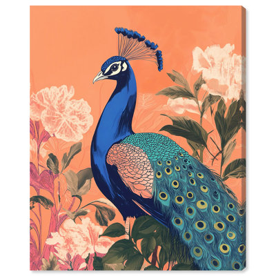 Peacock Garden Dance Canvas Animals Print by Oliver Gal