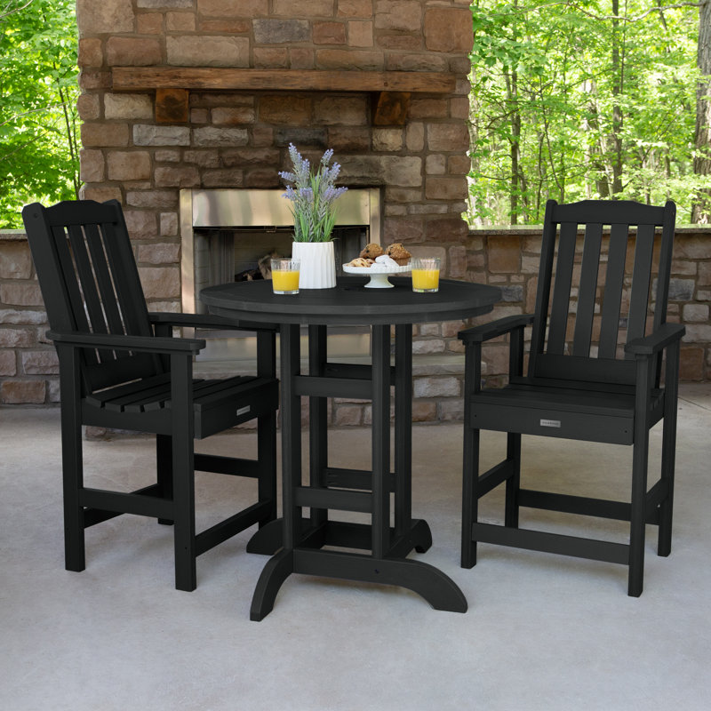 Arbnora 2-Person 36" Round, Counter-Height Dining Set, Black