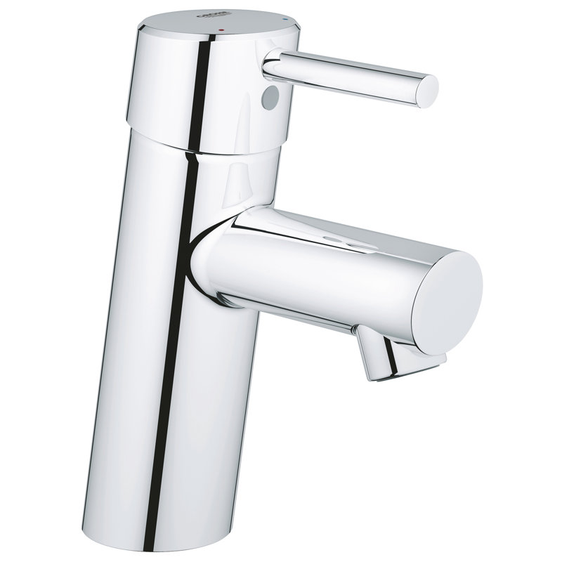 Robinet de salle de bain à un trou Concetto ™, Chrome, Ensemble de drain inclus : Oui
