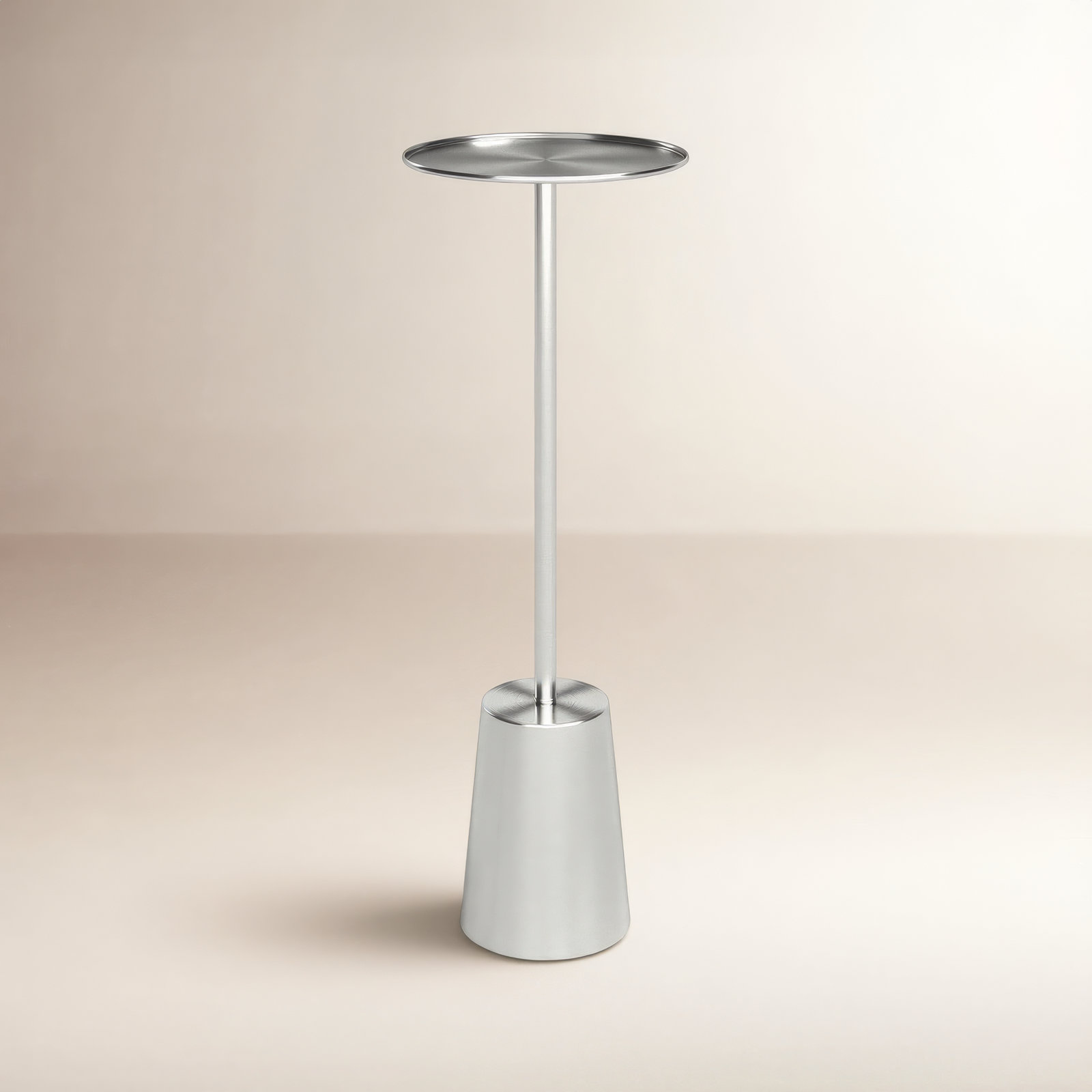 8" End Table, Silver