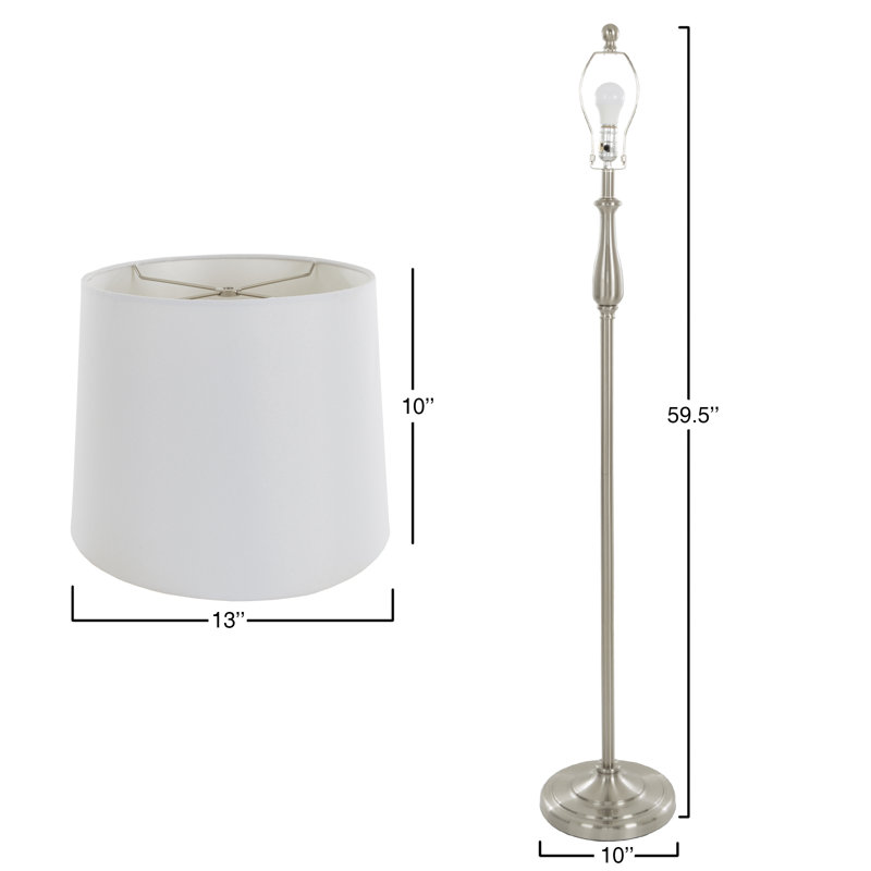 3-Piece Home Lighting Set - Coordinating Bundle with 2 Table Lamps and 1 Floor Lamp for Home and Office Decor