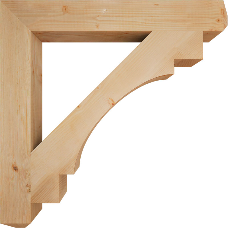 H 5,5 po x P 5,5 po, Sapin de Douglas, H 46 po x l 5,5 po x P 46 po