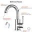 Robinet pour salle de bain à poignée simple en nickel brossé - offrant un design élégant et fonctionnel avec une finition à éraflures