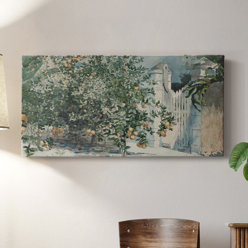 Botanical Series-CDLIV- Toile tendue avec châssis - Prêt à accrocher, H 24 po x l 48 po