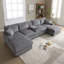 Canapé modulaire surdimensionné en U de 126 po avec console et porte-gobelet-116743461