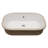 22" x 15.3" White Ceramic Undermount Bathroom Sink Modern Rounded Rectangular Vanity Sink with Overflow