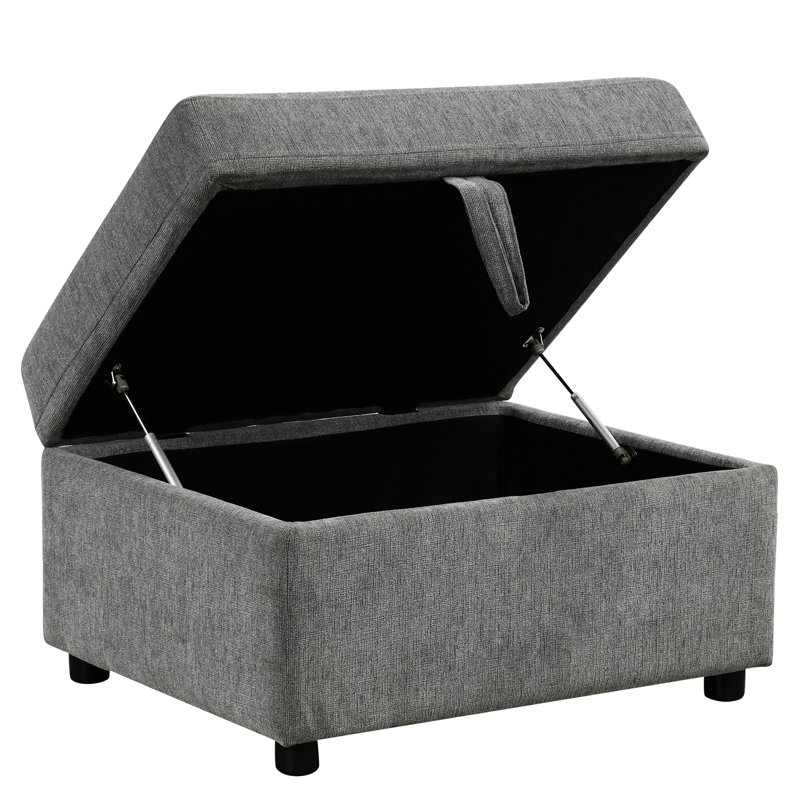 26,6 po en gris pour le salon et la chambre à coucher, rangement, siège en velours côtelé avec rangement mobile et confortable