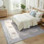 Tapis intérieur antidérapant 8 pi x 10 pi avec motif floral lavable à la machine, taupe-410541032-405154784