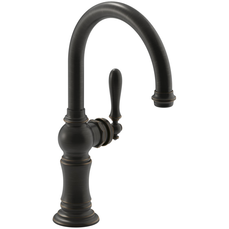 Artifacts® Single-Hole Bar Faucet with Supply Lines, Oil-Rubbed Bronze