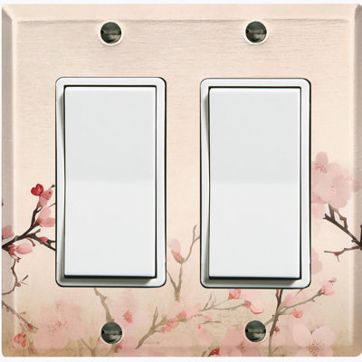 Plaque murale pour arbre de Noël rose et fleurs de sakura rose