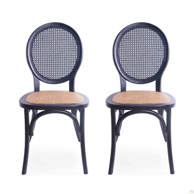 Chaise de salle à manger Mp2 (ensemble de 2), Noir