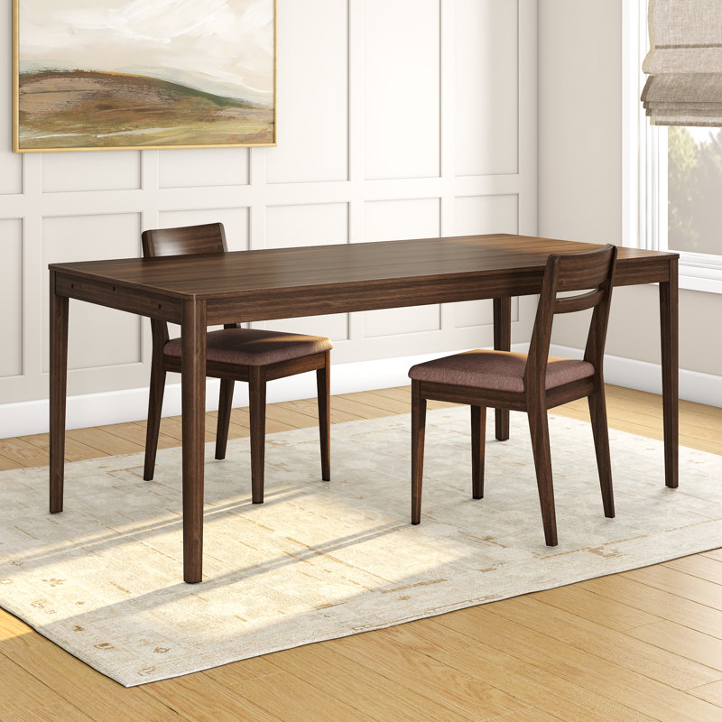Crew 44" Rectangle Dining Table For Small Spaces, Seats 4, Walnut, 30"H x 43.5"L x 29.5"W