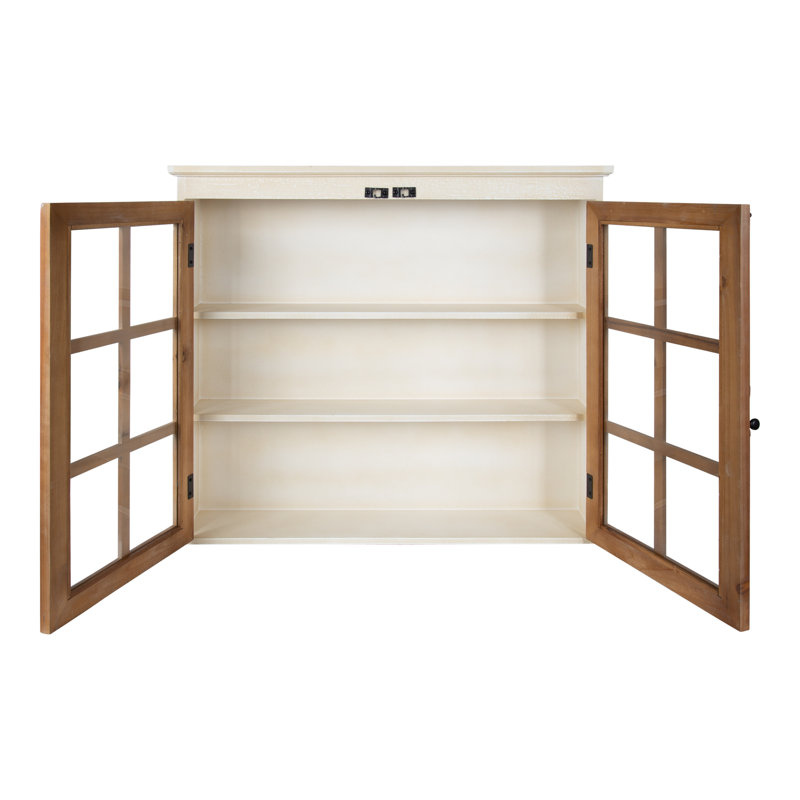 Sylvere Accent Cabinet, White/Brown