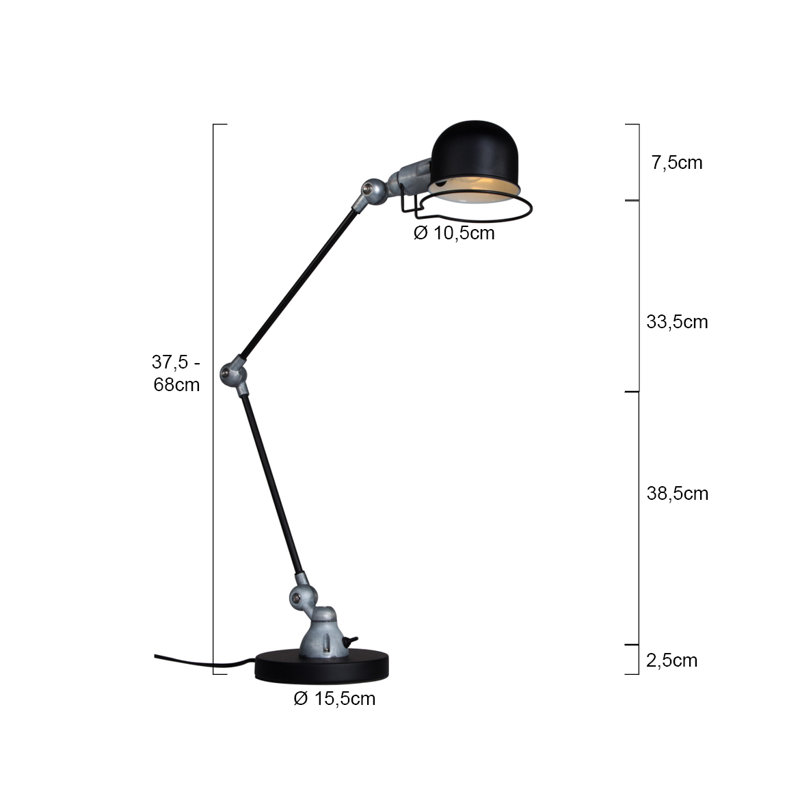 Lemke Metal Desk Lamp, Black