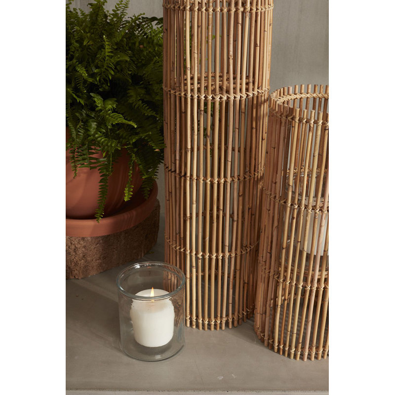 Lanterne de table en bois Geof, H 31,5 po x l 9,5 po x P 9,5 po
