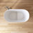43" x 23" Freestanding Tub Soaking Solid Surface Bathtub With Seat