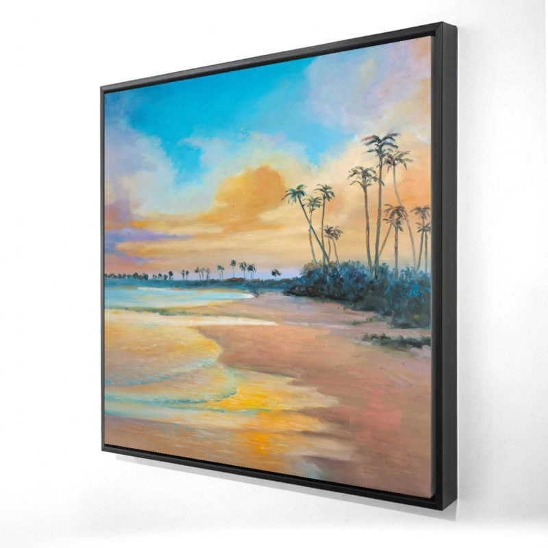 Sunset By The Sea Print On Canvas